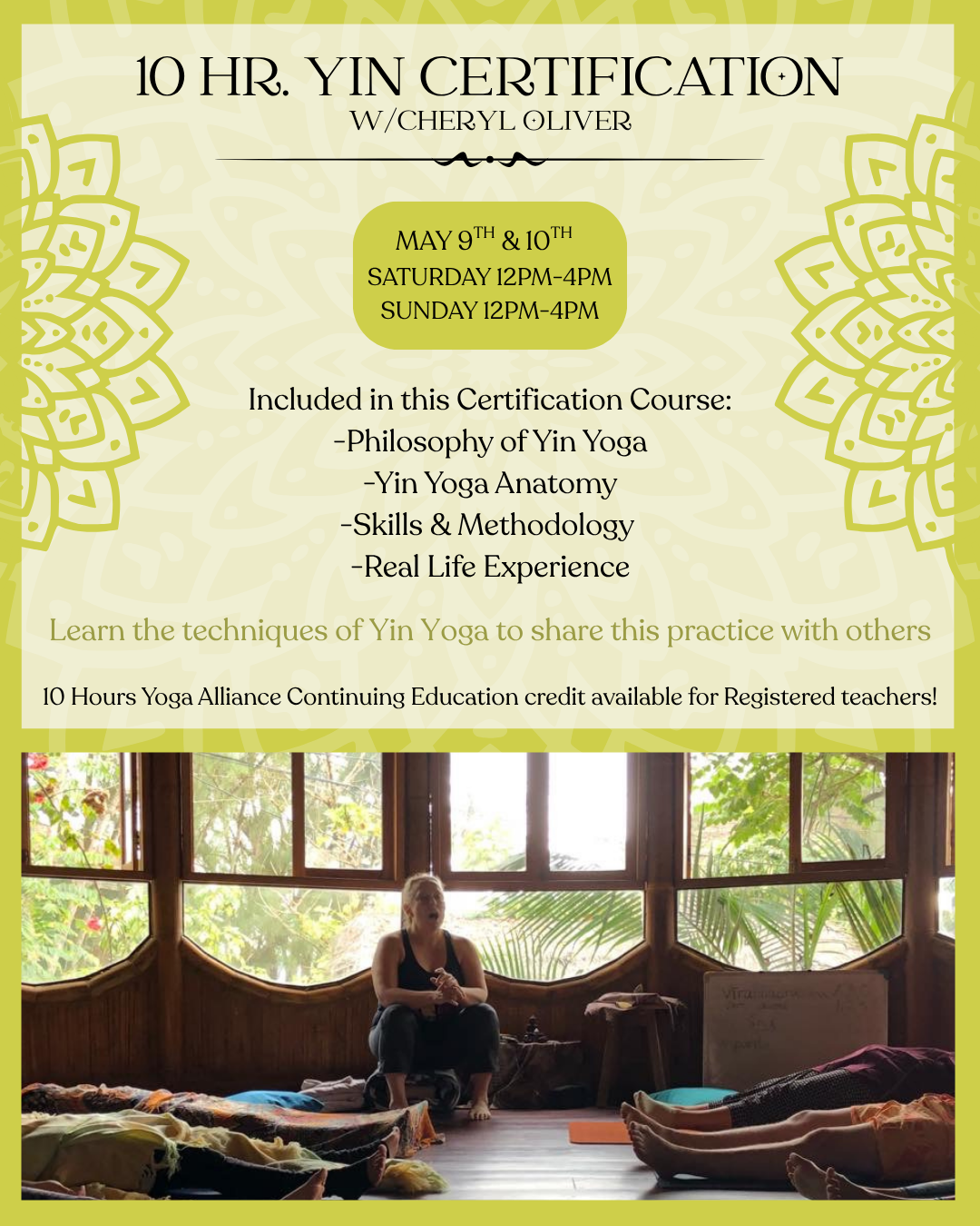 Yin Yoga Certification with Cheryl Oliver